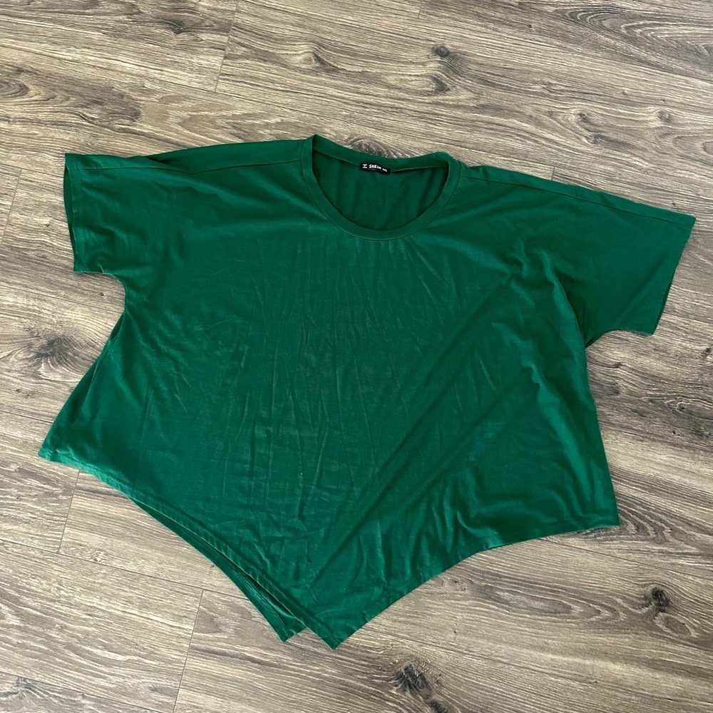 SHEIN Kelly Green Scarf TShirt